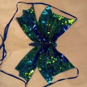 Hand beaded butterfly lace up top